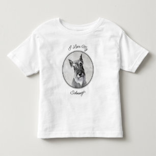 T-shirt Pour Les Tous Petits Schnauzer (géant) - Joli art original pour chien