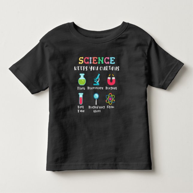T-shirt Pour Les Tous Petits Science keeps you curious (Devant)