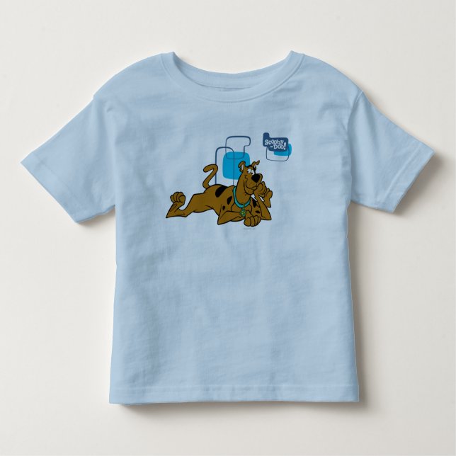 T-shirt Pour Les Tous Petits Scooby-Doo Carré Rétro Couché (Devant)