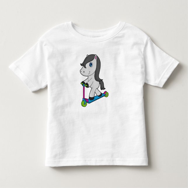 T-shirt Pour Les Tous Petits Scooter à cheval (Devant)
