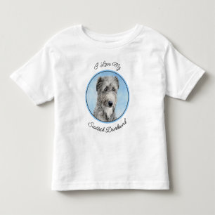 T-shirt Pour Les Tous Petits Scottish Deerhound Paining - Original Dog Art