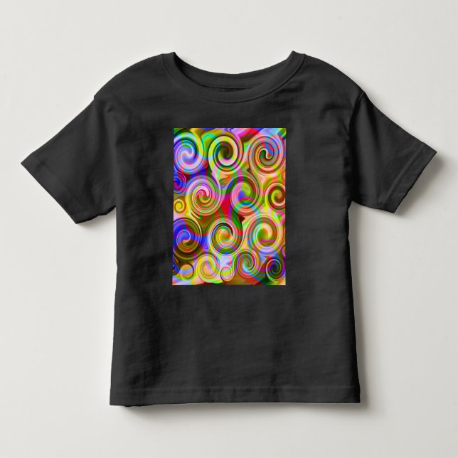 T-shirt Pour Les Tous Petits Scroll Pastel géométrique abstrait (Devant)