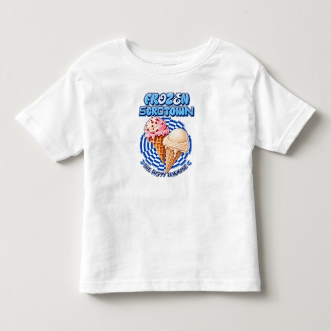 T-shirt Pour Les Tous Petits 🍦 Scrotown Congelé (Devant)