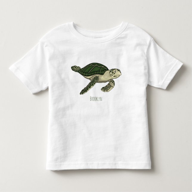 T-shirt Pour Les Tous Petits Sea turtle cartoon (Devant)