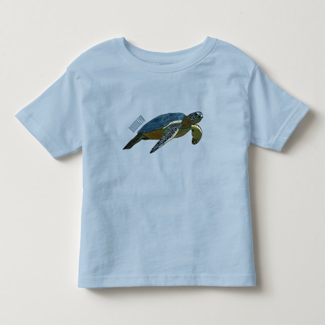 T-shirt Pour Les Tous Petits Sea turtle cartoon (Devant)