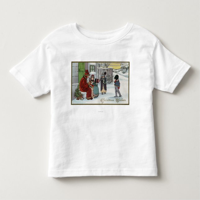 T-shirt Pour Les Tous Petits Séance de GreetingSanta de Noël (Devant)