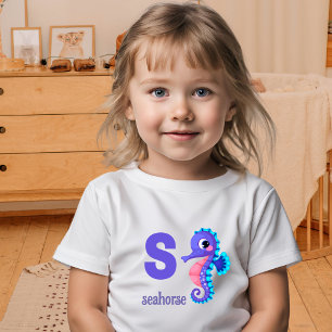 T-shirt Pour Les Tous Petits Seaside Seahorse Tee for Toddlers