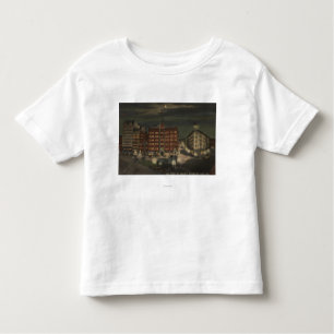 T-shirt Pour Les Tous Petits Seattle, carré de WAPioneer la nuit