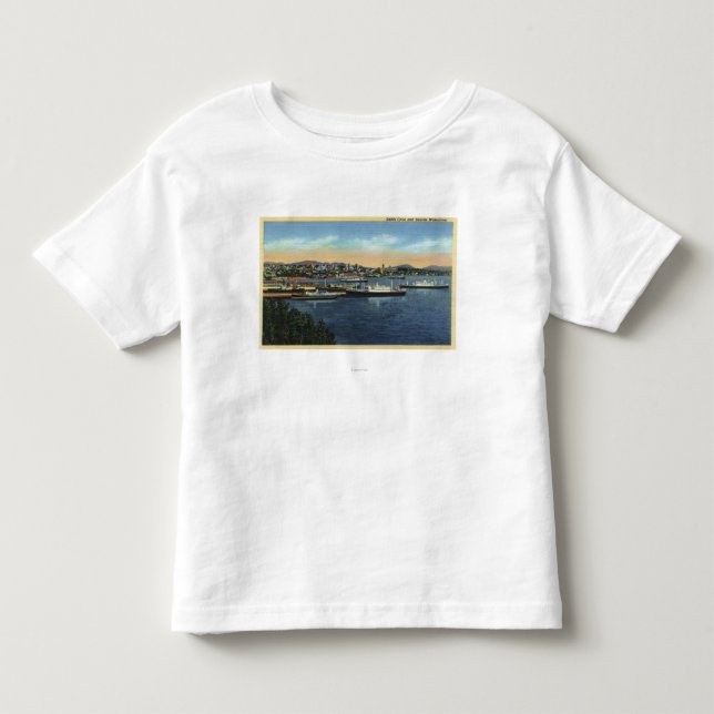 T-shirt Pour Les Tous Petits Seattle, Washington - vue de Smith (Devant)