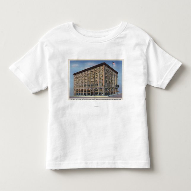 T-shirt Pour Les Tous Petits Seattle, Washington - vue du sénateur Appartement (Devant)