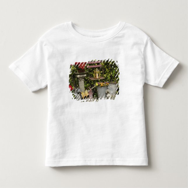 T-shirt Pour Les Tous Petits seaux, chaussures et fleurs, Zaanse Schans, (Devant)