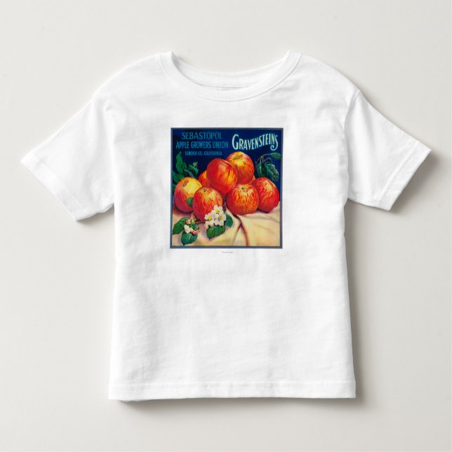 T-shirt Pour Les Tous Petits Sébastopol Gravensteins Apple LabelSonoma, CA (Devant)