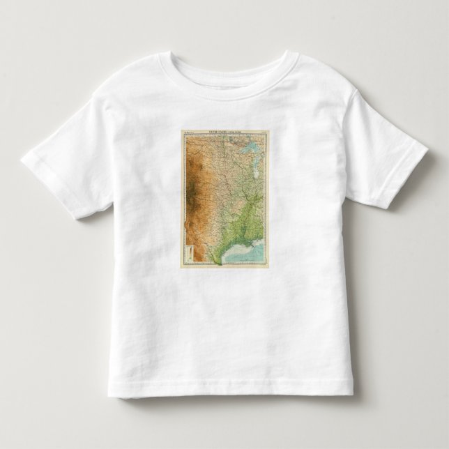 T-shirt Pour Les Tous Petits Section de central des Etats-Unis (Devant)