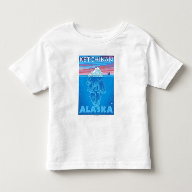 T-shirt Pour Les Tous Petits Section transversale d'iceberg - Ketchikan, Alaska (Devant)