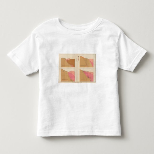 T-shirt Pour Les Tous Petits Sections transversales verticales du filon, axe de (Devant)