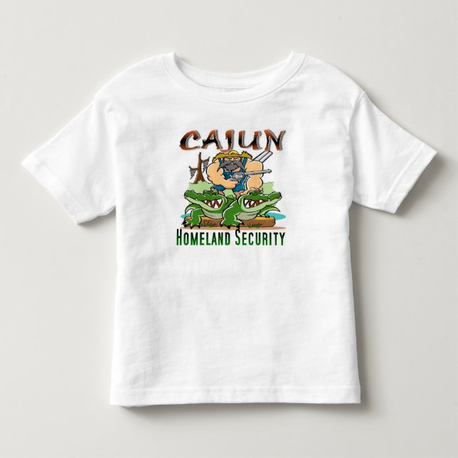 T-shirt Pour Les Tous Petits Sécurité de patrie de Cajun (Devant)