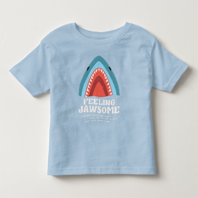 T-shirt Pour Les Tous Petits Sentez Jawsome Requin amusant Puns d'été (Devant)