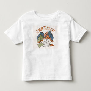 T-shirt Pour Les Tous Petits Sentier Sauvage Chat Montagne Forêt Cougar Aventur