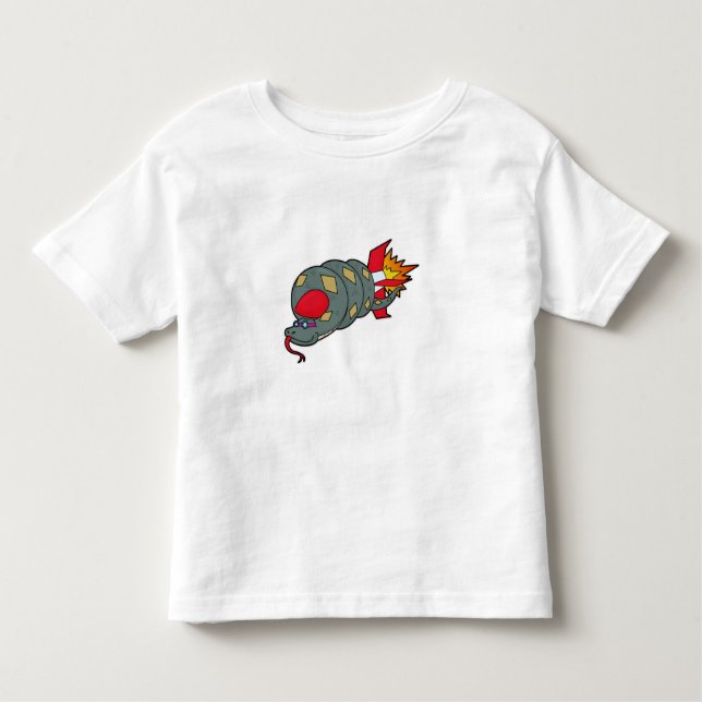 T-shirt Pour Les Tous Petits Serpent avec fusée (Devant)