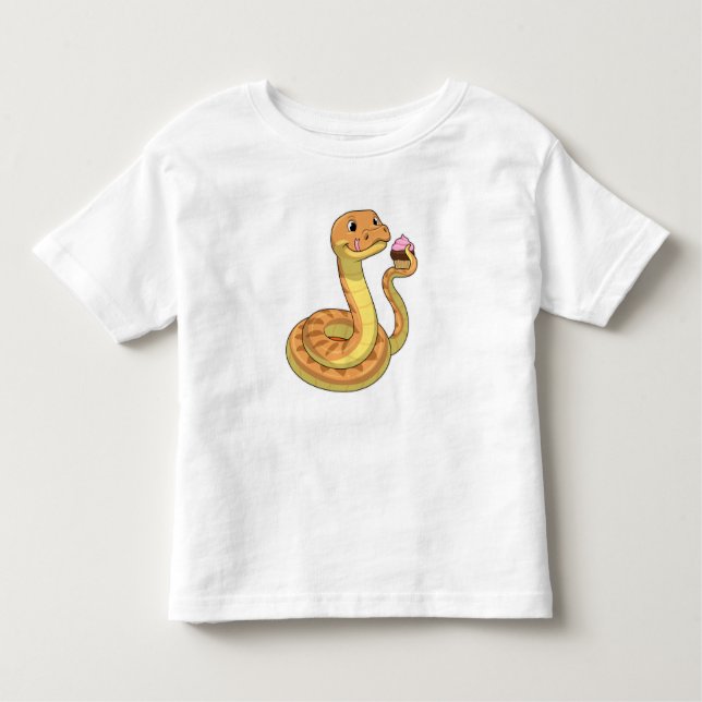 T-shirt Pour Les Tous Petits Serpent avec muffin (Devant)