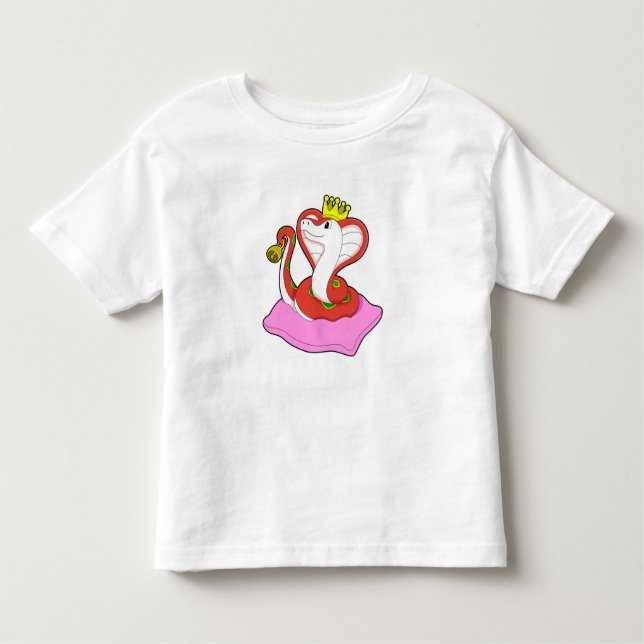 T-shirt Pour Les Tous Petits Serpent comme roi avec Couronne (Devant)
