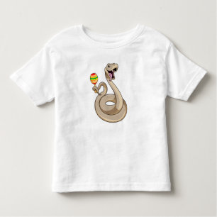 T-shirt Pour Les Tous Petits Serpent en musicien avec Maracas