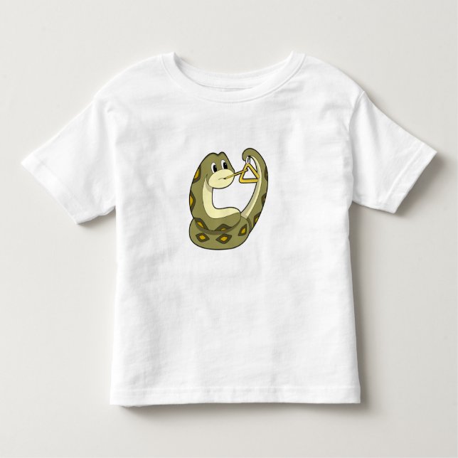 T-shirt Pour Les Tous Petits Serpent en musique avec Triangle.PNG (Devant)