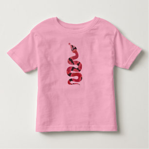 T-shirt Pour Les Tous Petits Serpent noir et rouge Silhouette