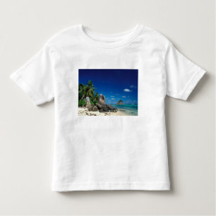 T-shirt Pour Les Tous Petits Seychelles, île de Mahé, plage d'Anse Royale.
