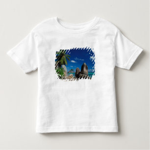 T-shirt Pour Les Tous Petits Seychelles, île de Mahé, plage d'Anse Royale.