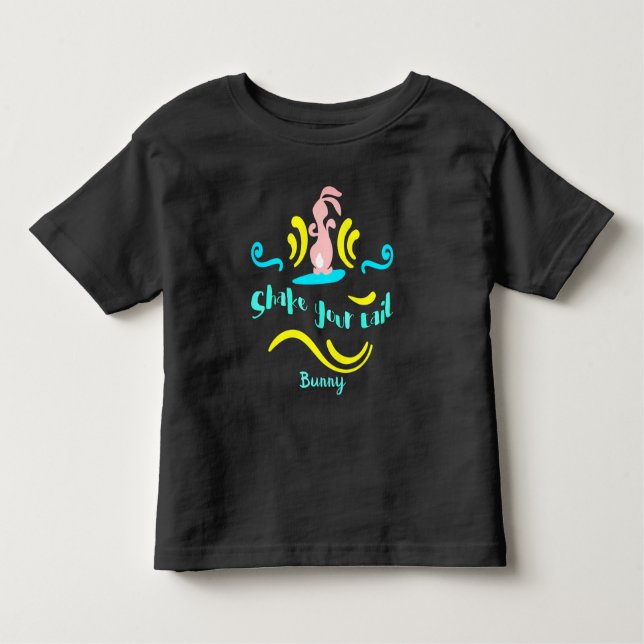 T-shirt Pour Les Tous Petits Shake Your Tail Bunny Dancing Rabbit (Devant)