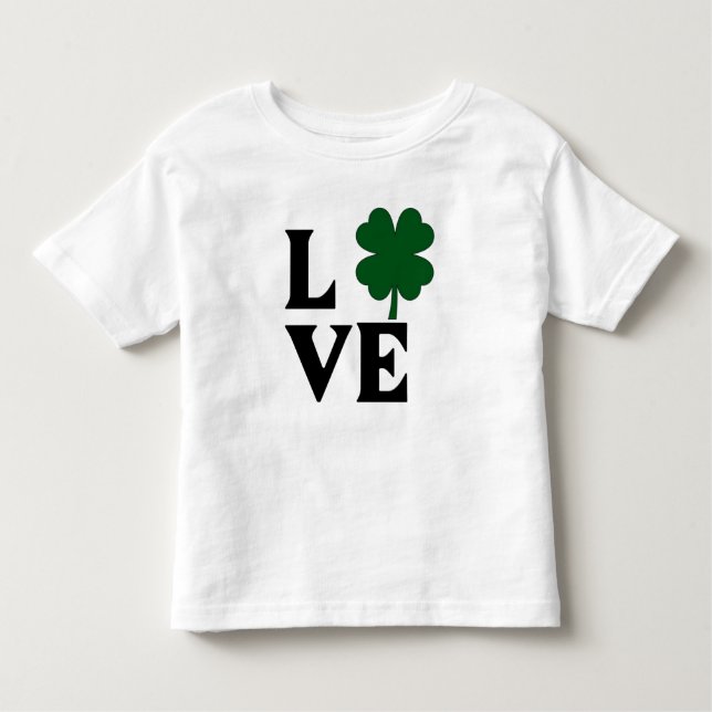 T-shirt Pour Les Tous Petits Shamrock Love Design (Devant)