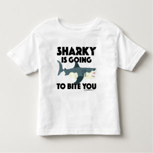 T-shirt Pour Les Tous Petits Sharky Va Vous Bite Design - Toddler Fine