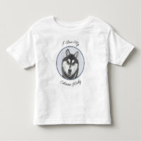 Sibérie Husky (noir et blanc) Peinture Chien Art