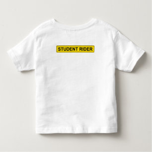 T-shirt Pour Les Tous Petits Signal d'avertissement "Etudiant Rider" Equestre d