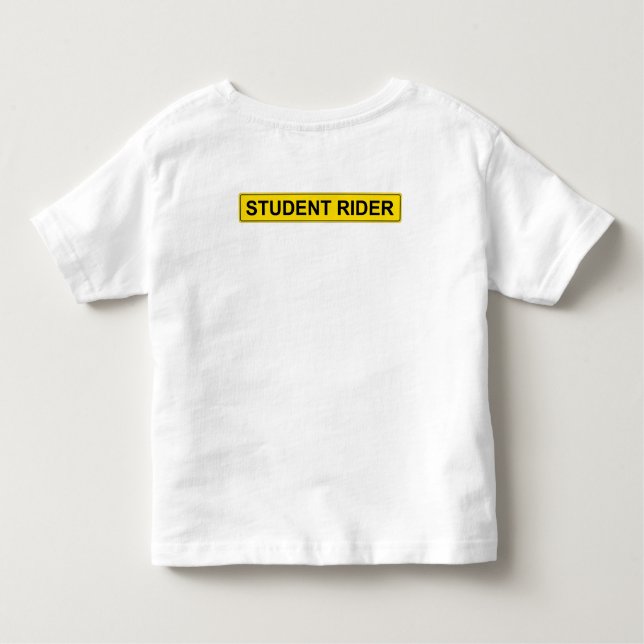 T-shirt Pour Les Tous Petits Signal d'avertissement "Etudiant Rider" Equestre d (Dos)