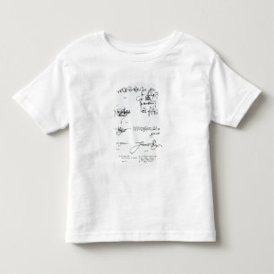 T-shirt Pour Les Tous Petits Signatures d'écossais 15ème et de XVIème siècl