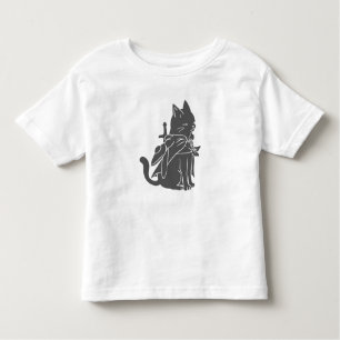T-shirt Pour Les Tous Petits Silhouette de chat guerrier - Choisir la couleur a