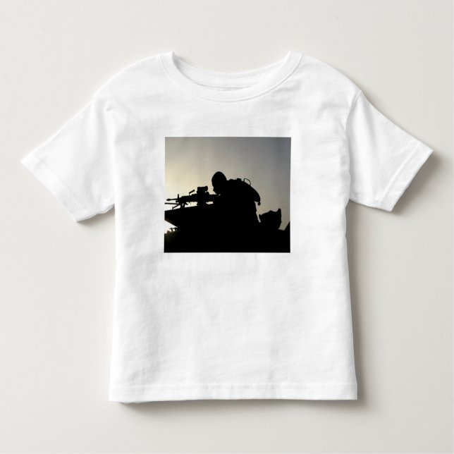 T-shirt Pour Les Tous Petits Silhouette d'un Squad mitrailleur automatique d'ar (Devant)