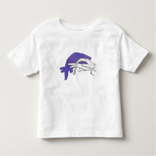 T-shirt Pour Les Tous Petits Silhouette main Anteater violet