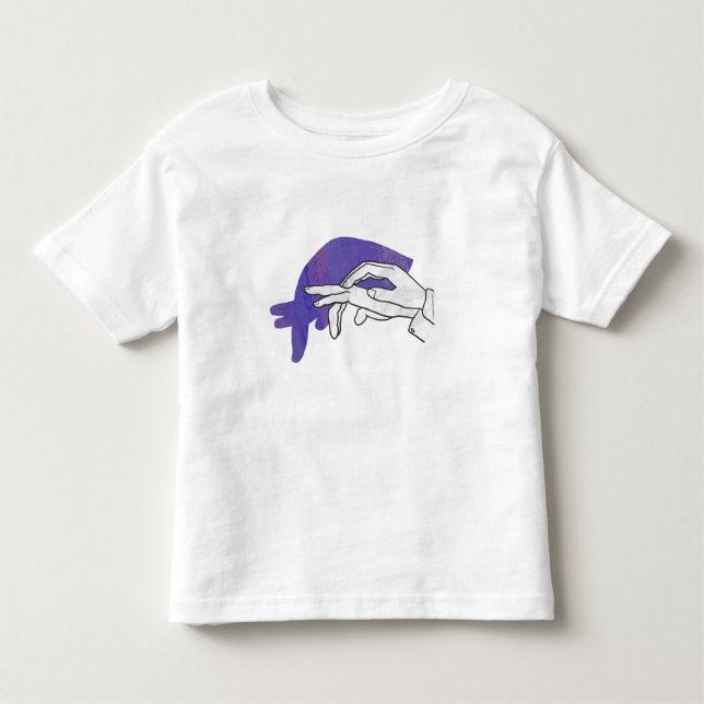 T-shirt Pour Les Tous Petits Silhouette main Anteater violet (Devant)