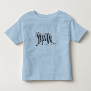 T-shirt Pour Les Tous Petits Silhouette Tiger noir et blanc