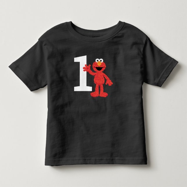 T-shirt Pour Les Tous Petits Simple Elmo 1er anniversaire (Devant)