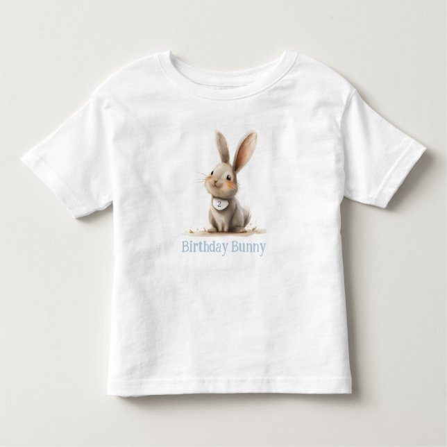 T-shirt Pour Les Tous Petits Simple mignon anniversaire enfant lapin (Devant)