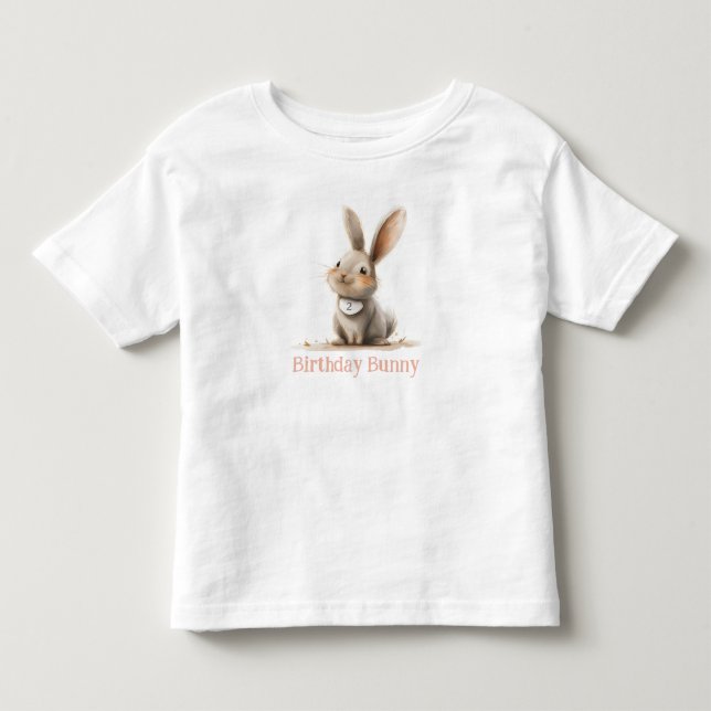 T-shirt Pour Les Tous Petits Simple mignon lapin anniversaire enfant (Devant)