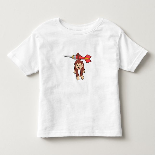 T-shirt Pour Les Tous Petits Singe aux fléchettes avec Dart (Devant)