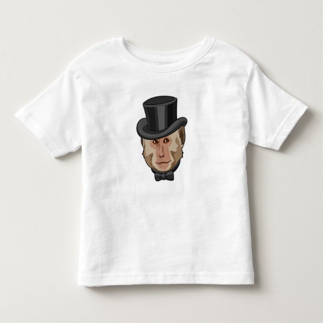 T-shirt Pour Les Tous Petits Singe avec Cylindre (Devant)