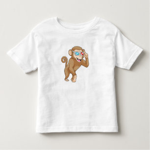 T-shirt Pour Les Tous Petits Singe avec lunettes