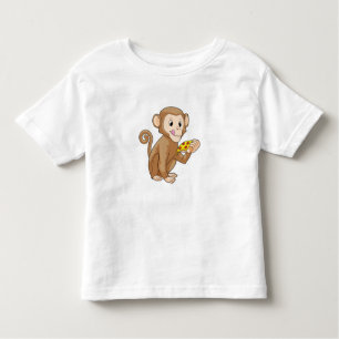 T-shirt Pour Les Tous Petits Singe avec morceau de pizza