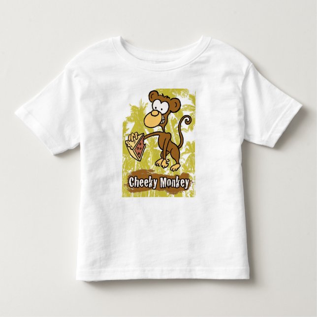 T-shirt Pour Les Tous Petits Singe Cheeky dans la Jungle (Devant)